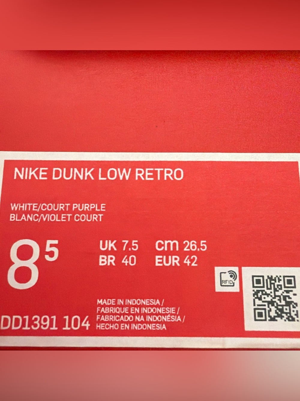 Nike Dunk Low Retro Men’s Size 8.5 Shoe